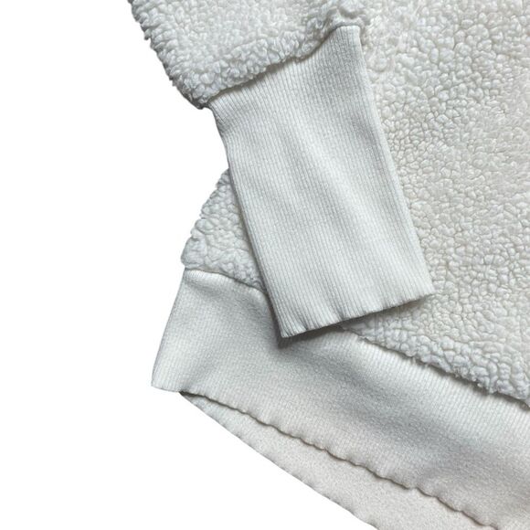 ATHLETA Nirvana Sherpa Funnel Neck Sweatshirt Cream Size Medium - Picture 5 of 9